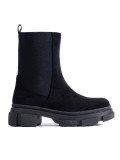 Black women's suede chelsea boots