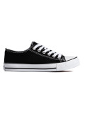 Black women's canvas sneakers