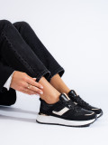 Black platform sneakers
