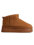 Winter low brown snow boots