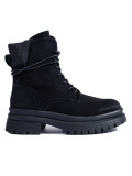 Black suede women's boots