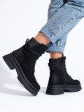 Black suede women's boots