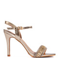 Golden Elegant High Heels Sandals