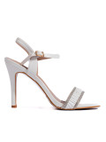 White Elegant High Heels Sandals