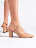 Elegant Beige Pumps by Sergio Leone
