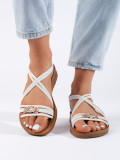 White Sandals with Thick Sole