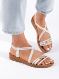 White Sandals with Thick Sole