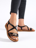 Black Sandals with Thick Sole