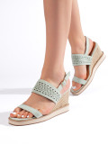Green Women's Wedge Sandals