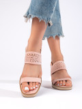 Pink Women's Wedge Sandals
