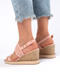 Pink Women's Wedge Sandals