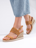 Brown Wedge Sandals