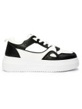 Black and White Women's Platform Sneakers