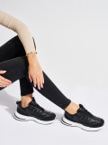 Black Women's Sports Shoes with Thick Sole