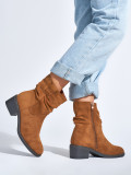 Brown Cowboy Ankle Boots