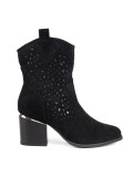 Black Ajour Ankle Boots with Block Heel