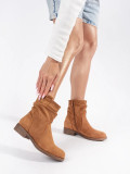 Women's Brown Cowboy Style Ankle Boots