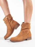 Women's Brown Cowboy Style Ankle Boots