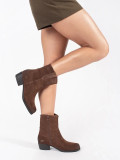Brown Leather Ankle Boots Sergio Leone