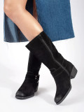 Black Leather Cowboy Boots Sergio Leone