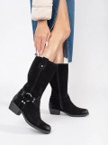 Black Leather Cowboy Boots Sergio Leone