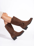 Brown Leather Cowboy Boots Sergio Leone