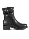Black Leather Insulated Ankle Boots for Women Sergio Leone