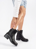 Black Leather Ankle Boots Sergio Leone