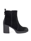 Black Leather Ankle Boots with Heel Sergio Leone