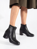 Black Ankle Boots with Heel Sergio Leone