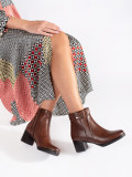 Brown Heeled Ankle Boots Sergio Leone
