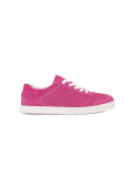 Pink Perforated Sneakers in Natural Leather