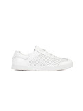 White Perforated Sneakers Made of Natural Leather