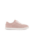 Light Pink Ajour Sneakers in Natural Leather