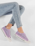 Purple Perforated Sneakers