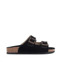 Black Leather Slippers