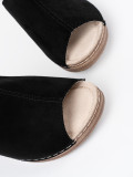 Black Platform Slippers