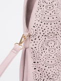 Pink Perforated Shoulder Bag