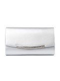 Silver Clutch with Chain