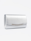 Silver Clutch with Chain