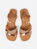 Brown Sandals with Flat Sole by Sergio Leone