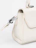 Light Beige Small Handbag with Handle