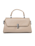 Beige Small Handbag with Handle