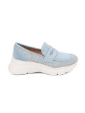 Blue Casual Shoes with Thick Sole