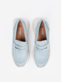 Blue Casual Shoes with Thick Sole