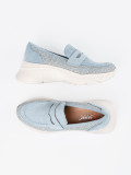 Blue Casual Shoes with Thick Sole