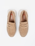 Beige Loafers with Thick Sole
