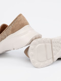 Beige Loafers with Thick Sole