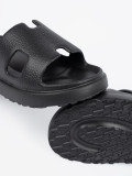 Black Platform Slippers