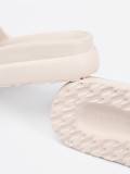 Light Beige Platform Slippers